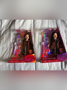 Jade Black & Red Plaid Kids Costume Doll Set
